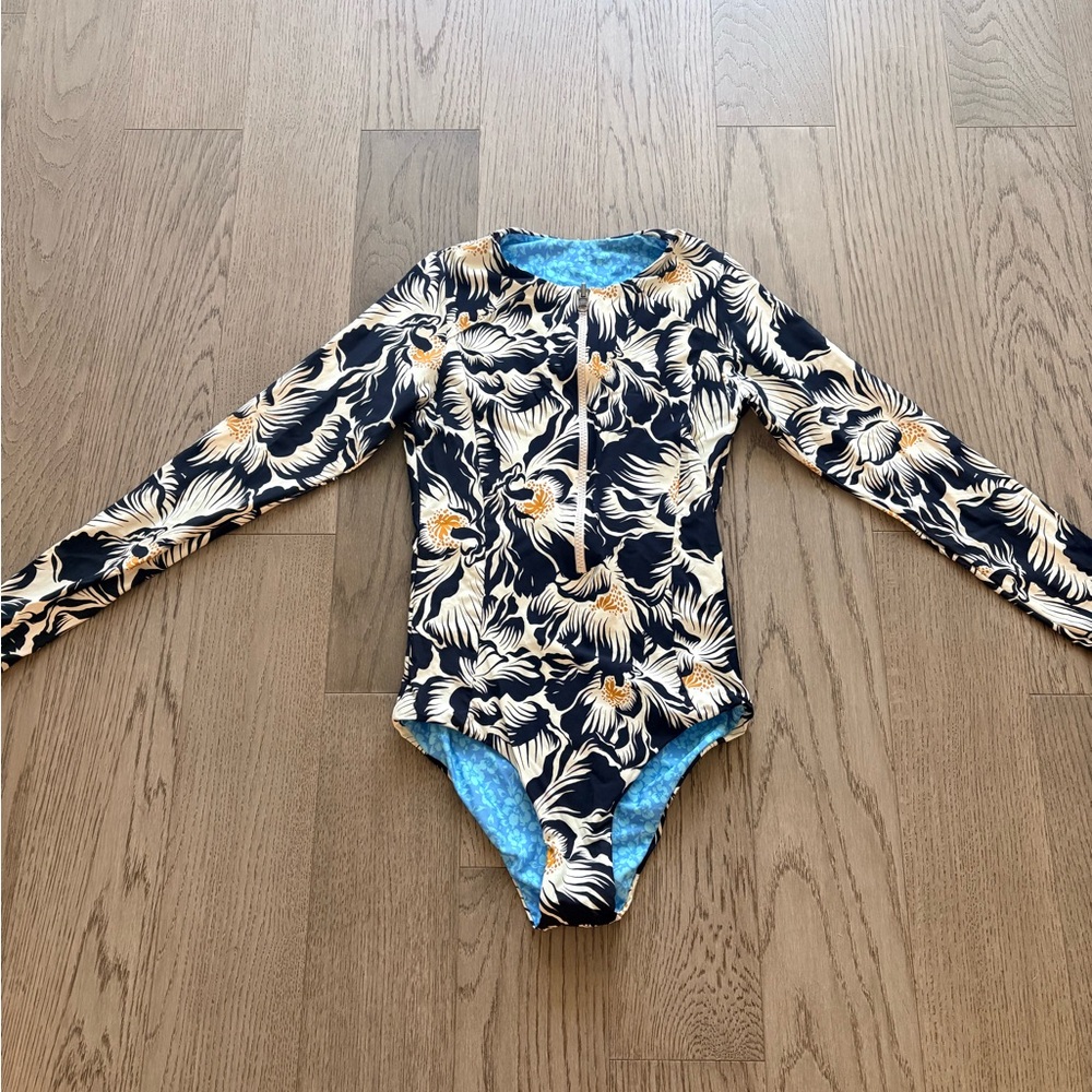 Maaji Floral Long-Sleeve One-Piece Swimsuit